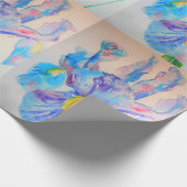 ブルーアイリスアーツ花水彩包み ラッピングペーパー (角)
