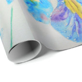ブルーアイリスアーツ花水彩包み ラッピングペーパー (ロールコーナー)