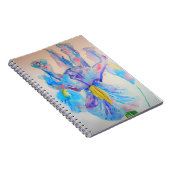 ブルーアイリスアートフローラウォーターカラーデザイン ノートブック (右側)