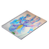 ブルーアイリスアートフローラウォーターカラーデザイン ノートブック (左側)