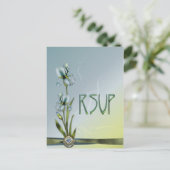 ブルーアイリスウェディングRSVP インビテーションポストカード (スタンド正面)