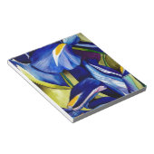 ブルーアイリスオリジナルアート水彩花 ノートパッド (アングル)