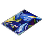 ブルーアイリスオリジナルアート水彩花 ノートブック (左側)