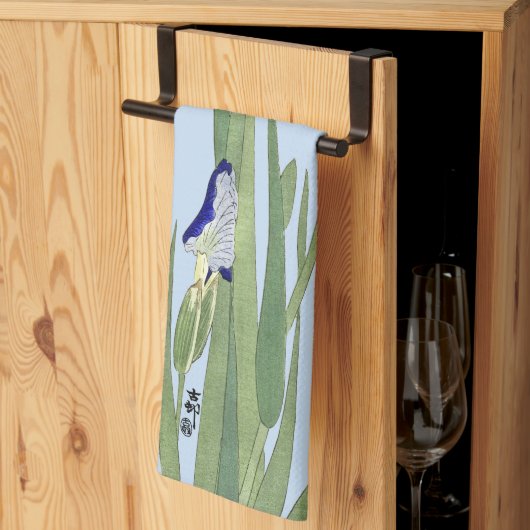 ブルーアイリスズバイオラコソン キッチンタオル (三つ折り)