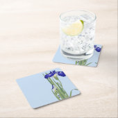 ブルーアイリスズバイオラコソン スクエアペーパーコースター (インサイチュ)