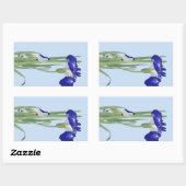 ブルーアイリスズバイオラコソン 長方形シール (シート)