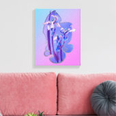 ブルーアイリスズフローラアート キャンバスプリント (インサイチュ (リビング))