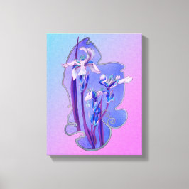 ブルーアイリスズフローラアート キャンバスプリント