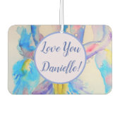 ブルーアイリスハートフローラフラワーカーエアーフレッシュナー カーエアーフレッシュナー (正面)