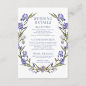 ブルーアイリスパープルフローラボホ結婚詳細 エンクロージャーカード (正面)