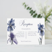 ブルーアイリスフラワーウェディングレセプション エンクロージャーカード (スタンド正面)