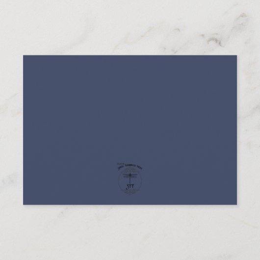 ブルーアイリスフラワーウェディングレセプション エンクロージャーカード (裏面)