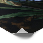 ブルーアイリスフラワーズアートプリントポスター ポスター (角)