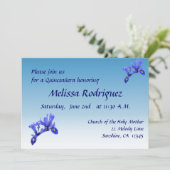 ブルーアイリスフラワーズキンセニェラ招待状 招待状 (スタンド正面)