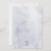 ブルーアイリスフラワーズブルーモダン結婚式招待状 招待状 (裏面)