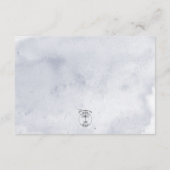 ブルーアイリスフラワーズブルーモダン詳細結婚ズ エンクロージャーカード (裏面)