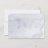 ブルーアイリスフラワーブルーモダン結婚ズ セーブザデート (裏面)