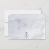 ブルーアイリスフラワーブルーレスポンモダンスカード 出欠カード (裏面)