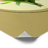 ブルーアイリスフラワーブーケフローラアート ポスター (角)