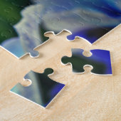 ブルーアイリスフラワーボタニカルフォトパズル ジグソーパズル (側面)