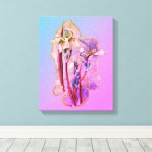 ブルーアイリスフローラアー動揺してト キャンバスプリント (インサイチュ (ウッドフロア))