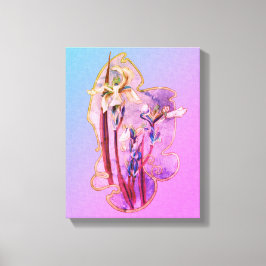 ブルーアイリスフローラアー動揺してト キャンバスプリント