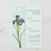ブルーアイリスフローラ結婚式招待状2 招待状 (正面/裏面)