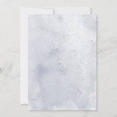 ブルーアイリスモダンフラワーズオンブルーブライダルシャワー 招待状 (裏面)