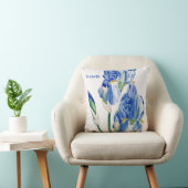 ブルーアイリスモノグラム クッション (椅子)