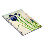 ブルーアイリス日本の – 水彩プリント ノートブック (右側)