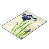 ブルーアイリス日本の – 水彩プリント ノートブック (左側)
