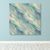 ブルーアイリス波状テクスチャ キャンバスプリント (インサイチュ (ウッドフロア))