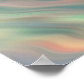 ブルーアイリス波状テクスチャ ポスター (角)