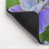 ブルーアイリス花植物写真 マウスパッド (コーナー)