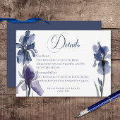 ブルーアイリス花結婚の詳細 エンクロージャーカード