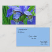 ブルーアイリス花 名刺 (正面/裏面)
