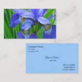 ブルーアイリス花 名刺 (正面/裏面)