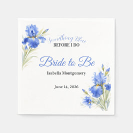 ブルーアイリス サムシングブルー ブライダルシャワー スタンダードカクテルナプキン