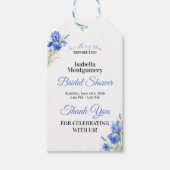 ブルーアイリス サンクス Something Blue ブライダルシャワー ギフトタグ (正面)