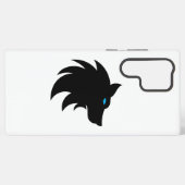 ブルーアイ付きブラックウルフシルエットフォンケース – S SAMSUNG GALAXYケース (裏面横)