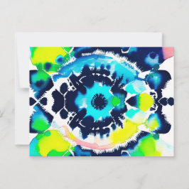 ブルーアイ絞り染め ポストカード