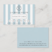 ブルーアウフランスのニングストライプロイヤリティとモノグラム ロイヤリティカード (正面/裏面)