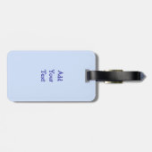 ブルーアウルデザイン オーダーメイド ラゲッジタグ (裏面横)