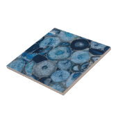 ブルーアエレガントガテジェムストーン水晶プリント タイル (側面)