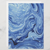 ブルーアガテマーブルパターンスワールアーツ&クラフト紙 (正面/裏面)