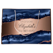 ブルーアガテ銅誕生日パーティー ラージペーパーバッグ (正面)