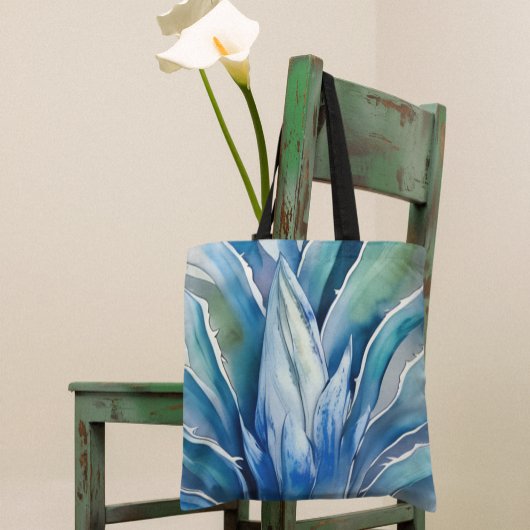 ブルーアガベ名前をカスタムするまたは文字 トートバッグ