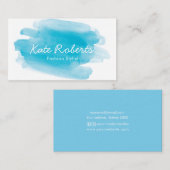ブルーアクアウォーターカラー名刺 |クリエイティブ 名刺 (正面/裏面)