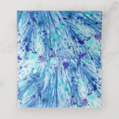 ブルーアクアウォーター結婚カラースグラス座席表 プレイスカード (内部開封)