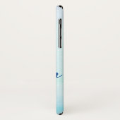 ブルーアクアウォーター色フェードかわいいイニシャル名 Case-Mate iPhoneケース (裏面/左)